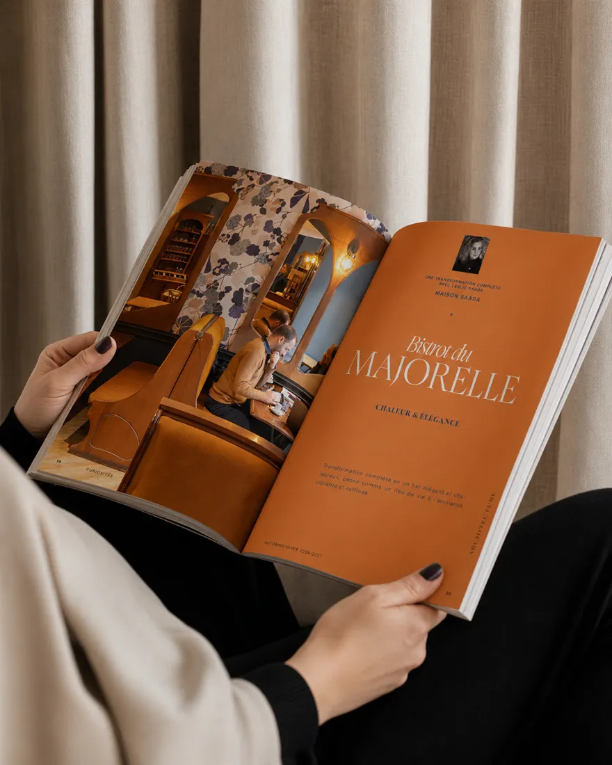 Mockup intérieur — Bistrot du Majorelle