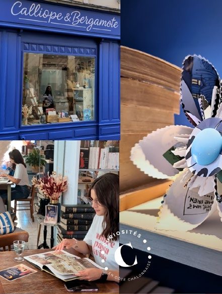 La devanture bleue de Calliope & Bergamote.