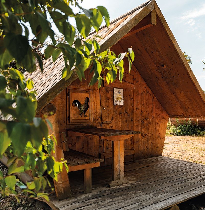 Une cabane du camping de Tournus