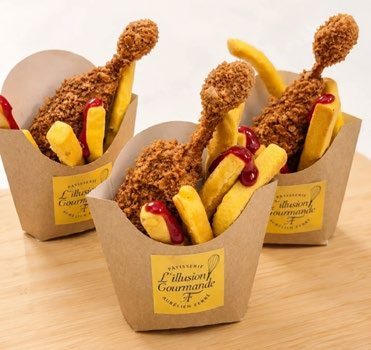 Des cornets de la pâtisserie